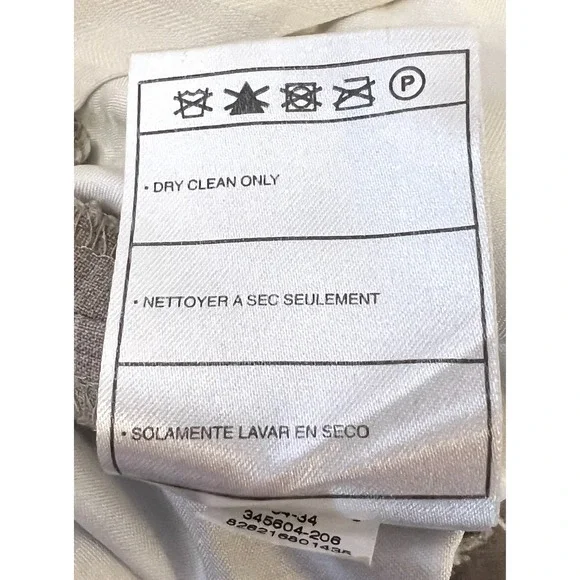 Tiger Woods Collection Men's Dress Pants 34x34 (Meas 31 L) Grey Wool Pleated Cuf - Picture 8 of 13